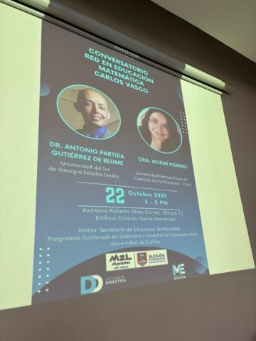 Conversatorio de la Red en Educación Matemática Carlos Eduardo Vasco durante el encuentro internacional en Manizales.